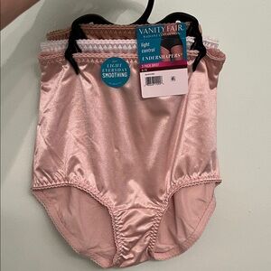 Vanity Fair Satin Light Control Briefs - Blush Pink (3-Pack)
